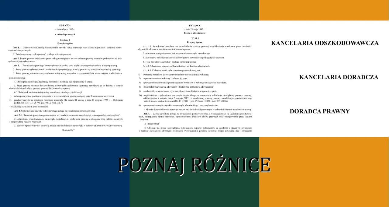 Adwokat a radca prawny: Jedyna różnica, która ma znaczenie